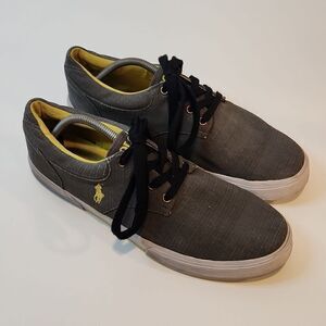 Ralph Lauren Polo Felton Sneakers Shoes Men’s Sz 12D Gray Low Top Lace Up NICE!